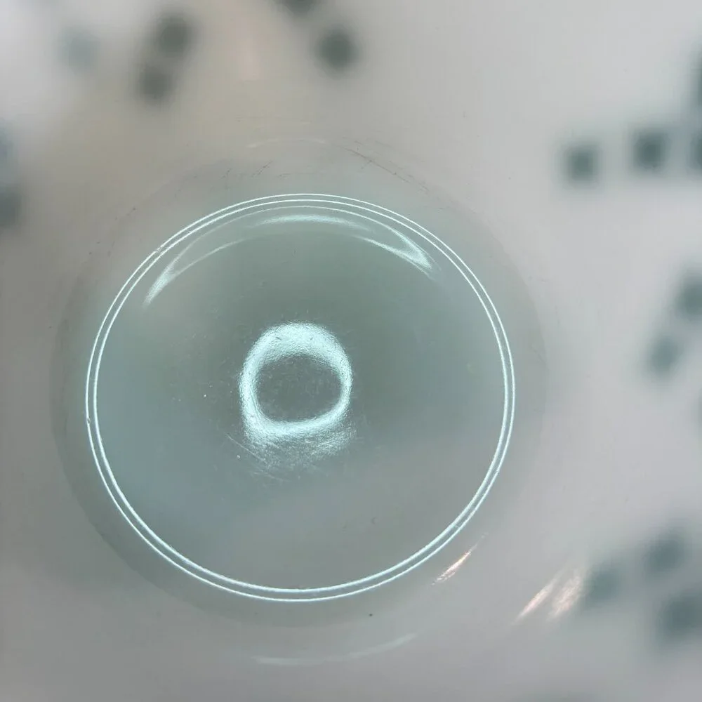 Vintage Federal Glass Mixing Bowl Oven Ware Turquoise Atomic Star MCM 3 QT - Picture 7 of 11